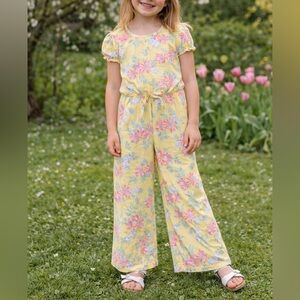 Picapino Yellow Floral Jumpsuit – Age 6